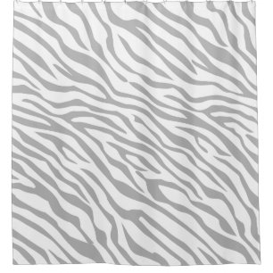 Zebra-Streifen klicken, um seine graue Farbe Duschvorhang
