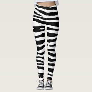 Zebra-Streifen Leggings