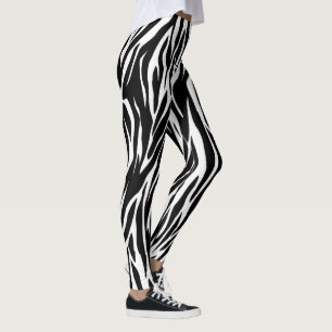 Zebra-Streifen Leggings