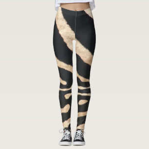 Zebra-Streifen-Leggings Leggings