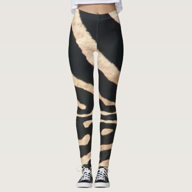 Zebra-Streifen-Leggings Leggings (Vorderseite)