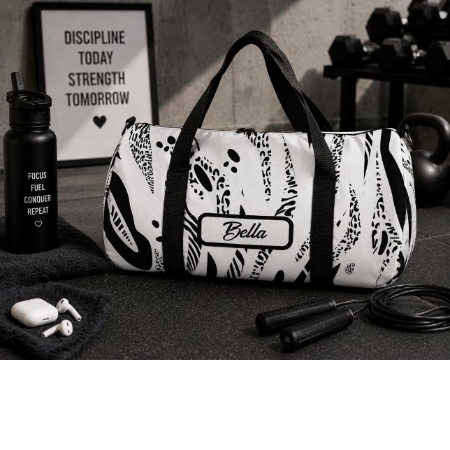 Zebra Streifen Muster Duffle Bag (Von Creator hochgeladen)
