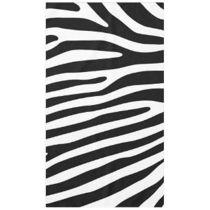 Zebra Streifen Muster schwarz-weiß + Ihre Ideen Tischdecke