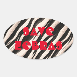 Zebra Streifen nahtlose Textur + Ihre Ideen Ovaler Aufkleber