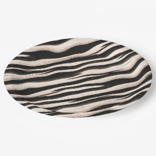 Zebra Streifen nahtlose Textur + Ihre Ideen Pappteller