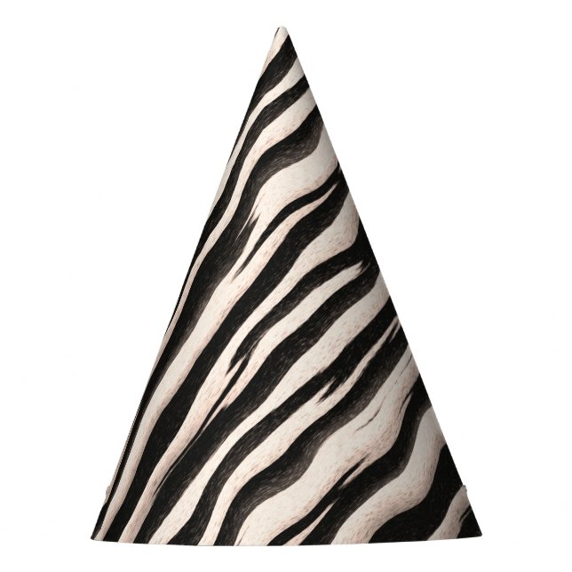 Zebra Streifen nahtlose Textur + Ihre Ideen Partyhütchen (Vorderseite)