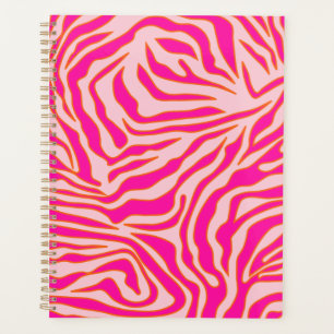 Zebra Streifen Rosa Orange Wild Animal Print Planer