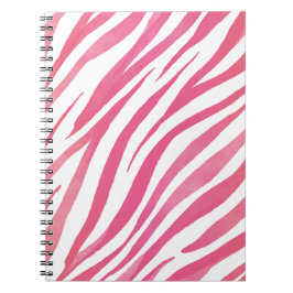Zebra Streifen Rosa Wildtierdrucke Notizblock