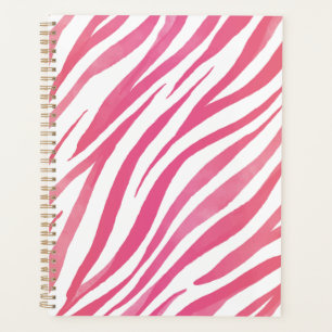 Zebra Streifen Rosa Wildtierdrucke Planer