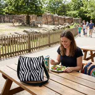 Zebra-Streifen-Tasche Stilvoller Tierdruck Tragetaschen Mit Langen Trägern