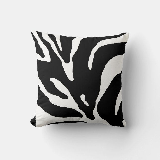 Zebra Stripe Animal Print Kissen (Vorderseite)