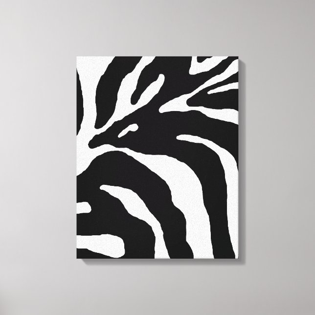 Zebra Stripe Animal Print Leinwanddruck (Vorderseite)