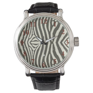 Zebra Stripe Animal Print Muster Armbanduhr