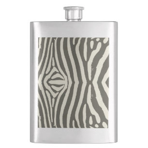 Zebra Stripe Animal Print Muster Flachmann