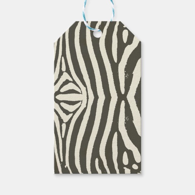 Zebra Stripe Animal Print Muster Geschenkanhänger (Vorderseite)