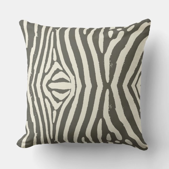 Zebra Stripe Animal Print Muster Kissen (Vorderseite)