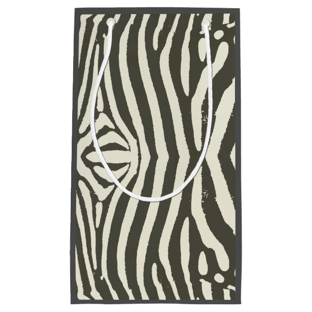 Zebra Stripe Animal Print Muster Kleine Geschenktüte (Vorderseite)