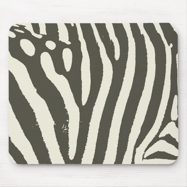 Zebra Stripe Animal Print Muster Mousepad (Vorne)