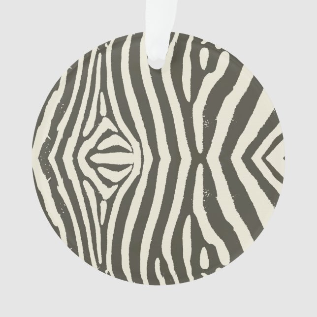 Zebra Stripe Animal Print Muster Ornament (Vorderseite)