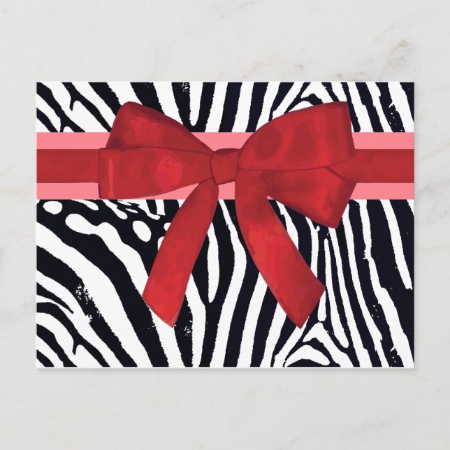 Zebra Stripe Animal Print Muster Postkarte (Vorderseite)