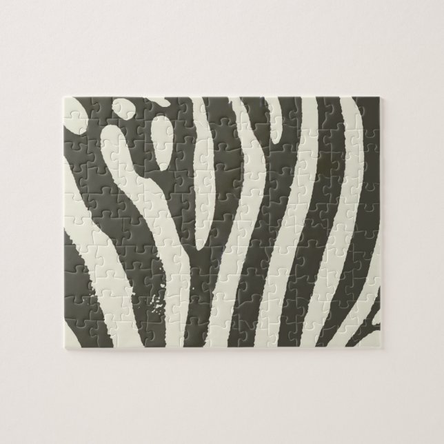 Zebra Stripe Animal Print Muster Puzzle (Horizontal)