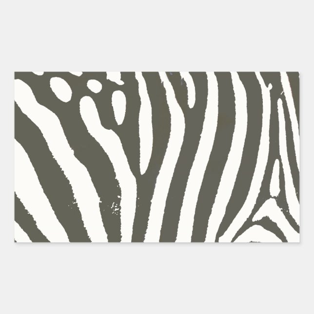 Zebra Stripe Animal Print Muster Rechteckiger Aufkleber (Vorderseite)