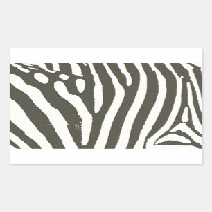 Zebra Stripe Animal Print Muster Rechteckiger Aufkleber