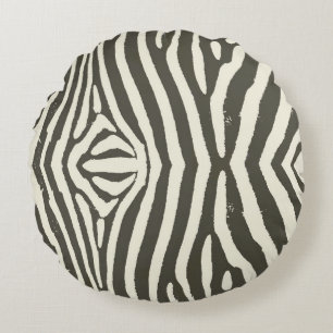 Zebra Stripe Animal Print Muster Rundes Kissen