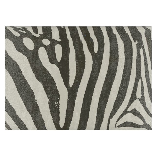 Zebra Stripe Animal Print Muster Schneidebrett (Vorderseite)