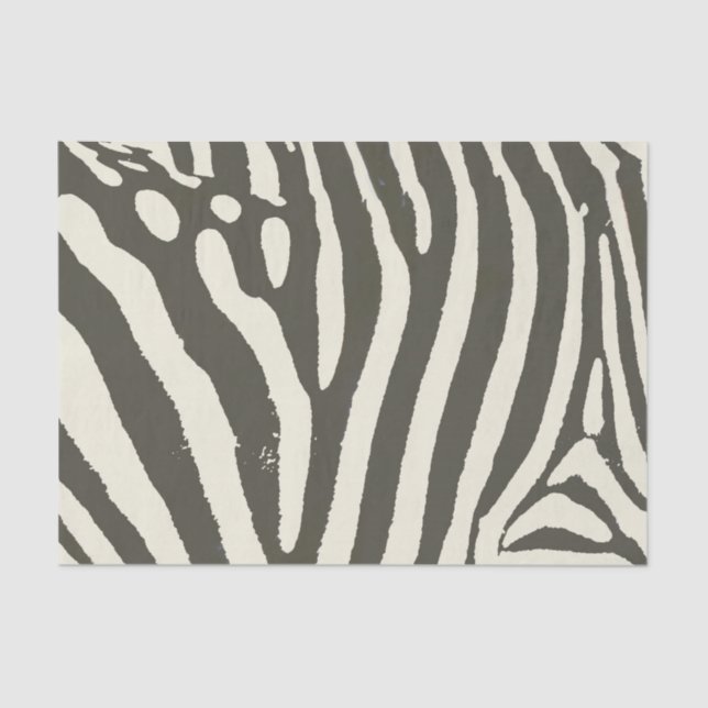 Zebra Stripe Animal Print Muster Seidenpapier (Vorderseite)