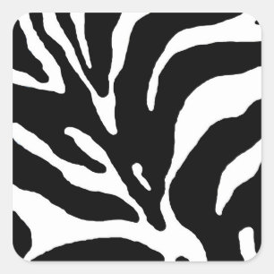 Zebra Stripe Animal Print Quadratischer Aufkleber