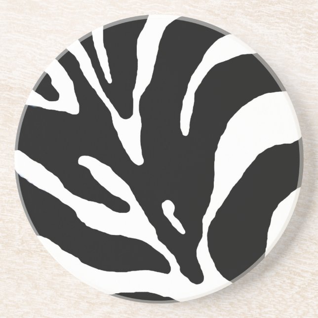 Zebra Stripe Animal Print Untersetzer (Vorne)