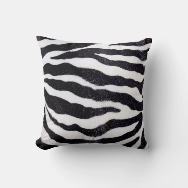 Zebra Stripe Animal Print Wild Throw Couch Kissen (Vorderseite)