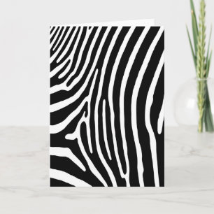 Zebra Stripe Card (schwarz & weiß) Karte