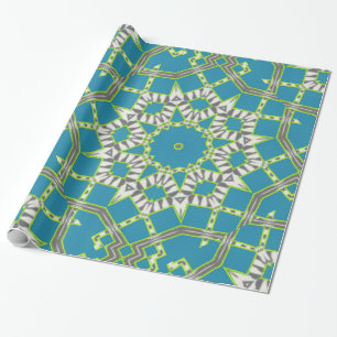 Zebra Stripe Diamond Modern Geometric Blue Pattern Geschenkpapier