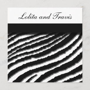 Zebra Stripe Hochzeitseinladung Einladung