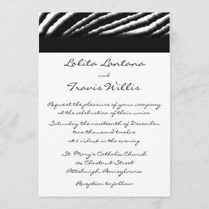 Zebra Stripe Hochzeitseinladungen Einladung