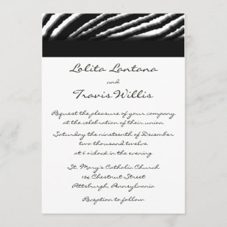 Zebra Stripe Hochzeitseinladungen Einladung