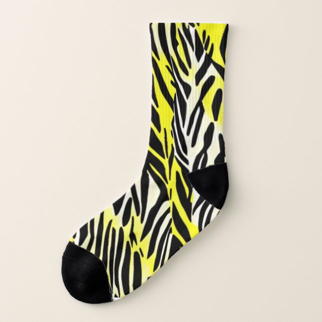 Zebra Stripe Socken (Links - Außen)