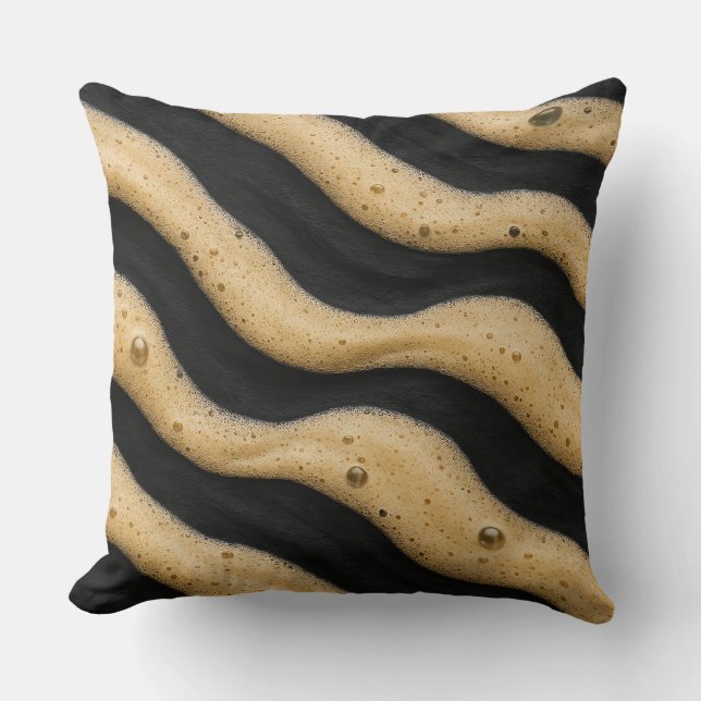 Zebra-striped espresso foam kissen (Vorderseite)