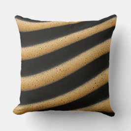 Zebra-striped espresso foam texture kissen