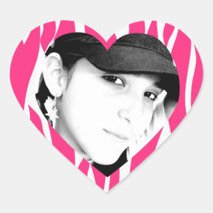 Zebra Striped Pink Personalisierte Foto Stickers