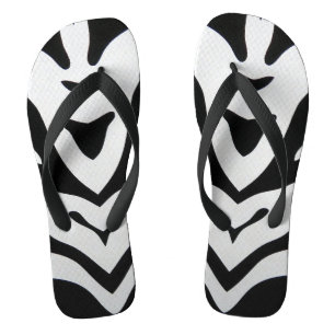 ZEBRA STRIPES ABSTRAKT FLIP FLOPS