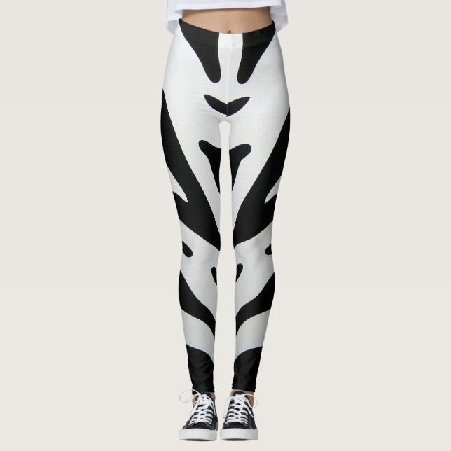 ZEBRA STRIPES ABSTRAKT LEGGINGS (Vorderseite)