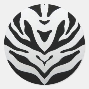ZEBRA STRIPES ABSTRAKT RUNDER AUFKLEBER