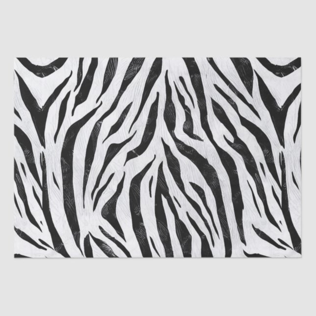 Zebra Stripes Animal Print Decoupage Seidenpapier (Vorderseite)