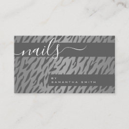 Zebra Stripes Animal Print Muster Elegant Stilvoll Visitenkarte