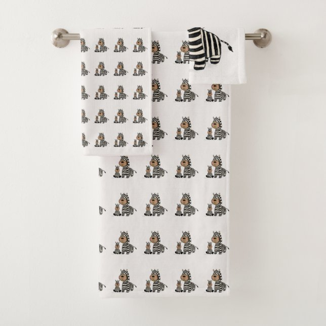 Zebra Stripes Badhandtuch Set (Insitu)