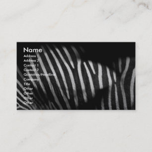 Zebra Stripes Business Card Visitenkarte