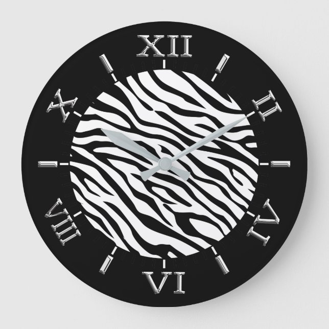 Zebra Stripes-Dial Große Wanduhr (Vorderseite)